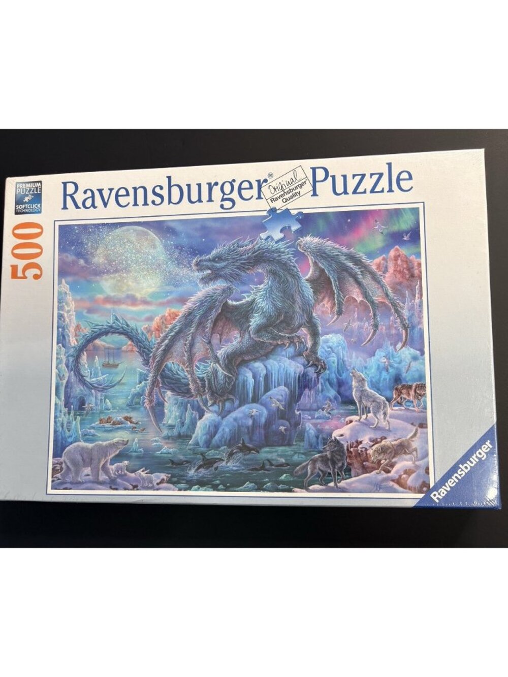 New Ravensburger 500 Piece Jigsaw Puzzle Mystic Dragons Sealed 2019 Softclick